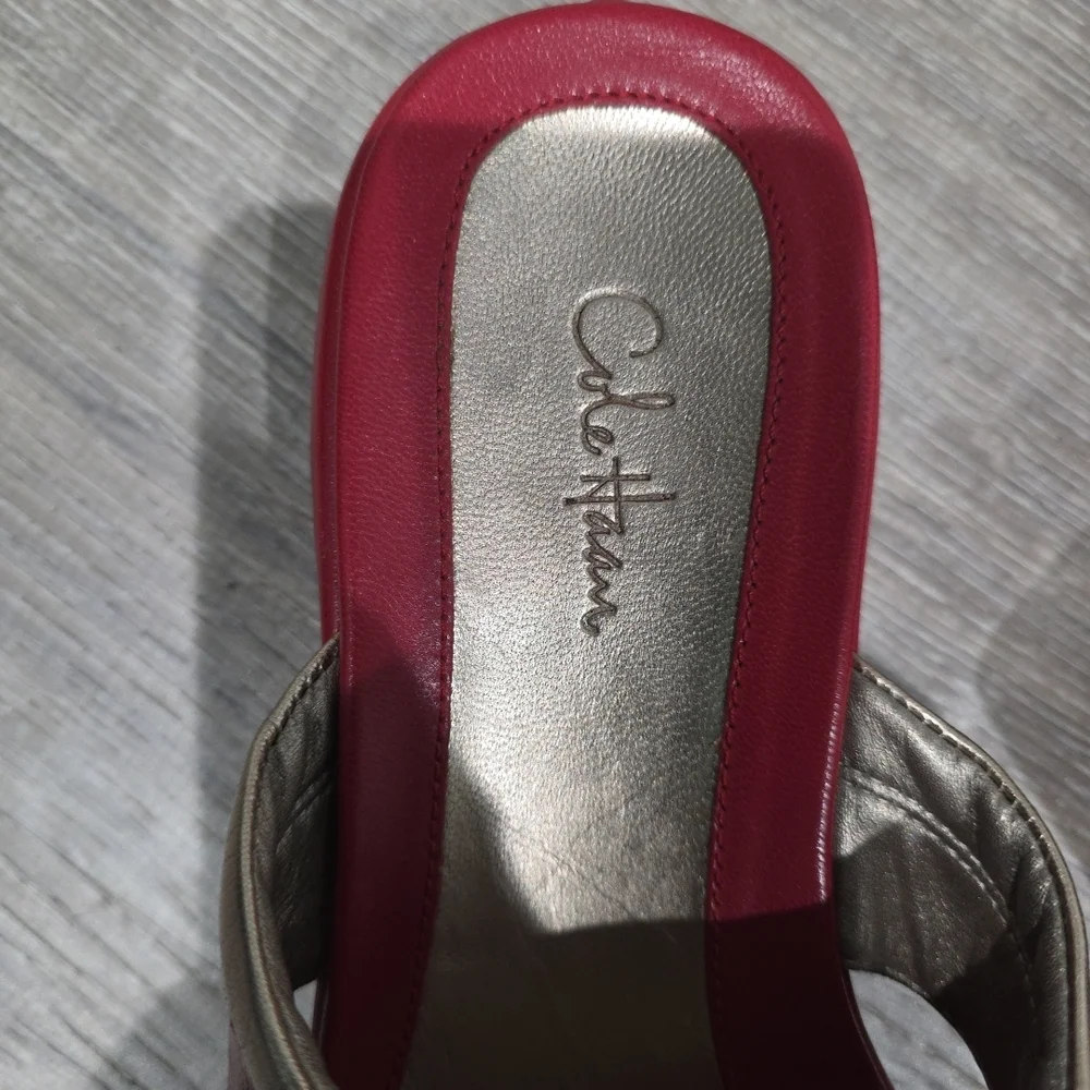 COLE HAAN x AIR G-Series WEDGE Sandals in RED PATENT LEATHER - Women’s Size 6.5